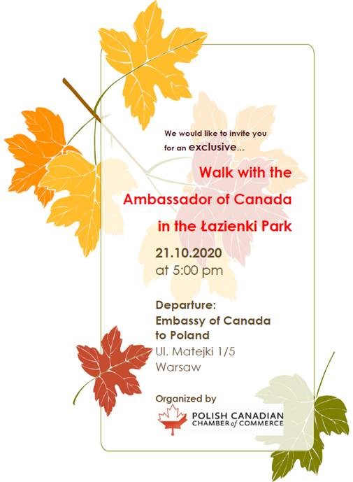 PCCC: Invitation “Autumn walk with the Ambassador” 21st October 5:00 pm